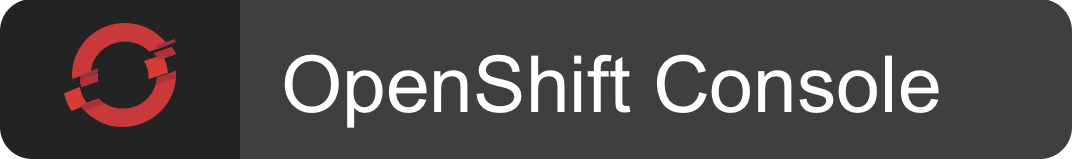 OpenShift console button to open the web console