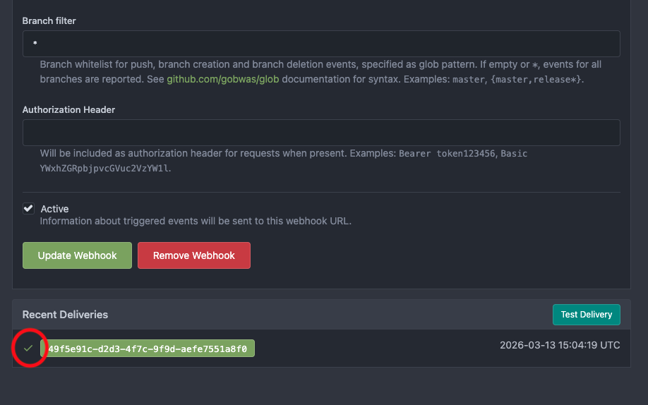 Webhook verification in Gitea